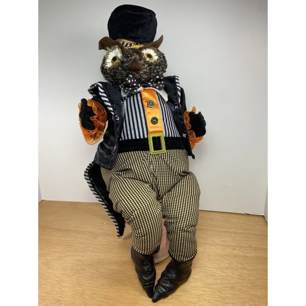 One Hundred 80 Plush Halloween Sitting Owl 18 inches very details